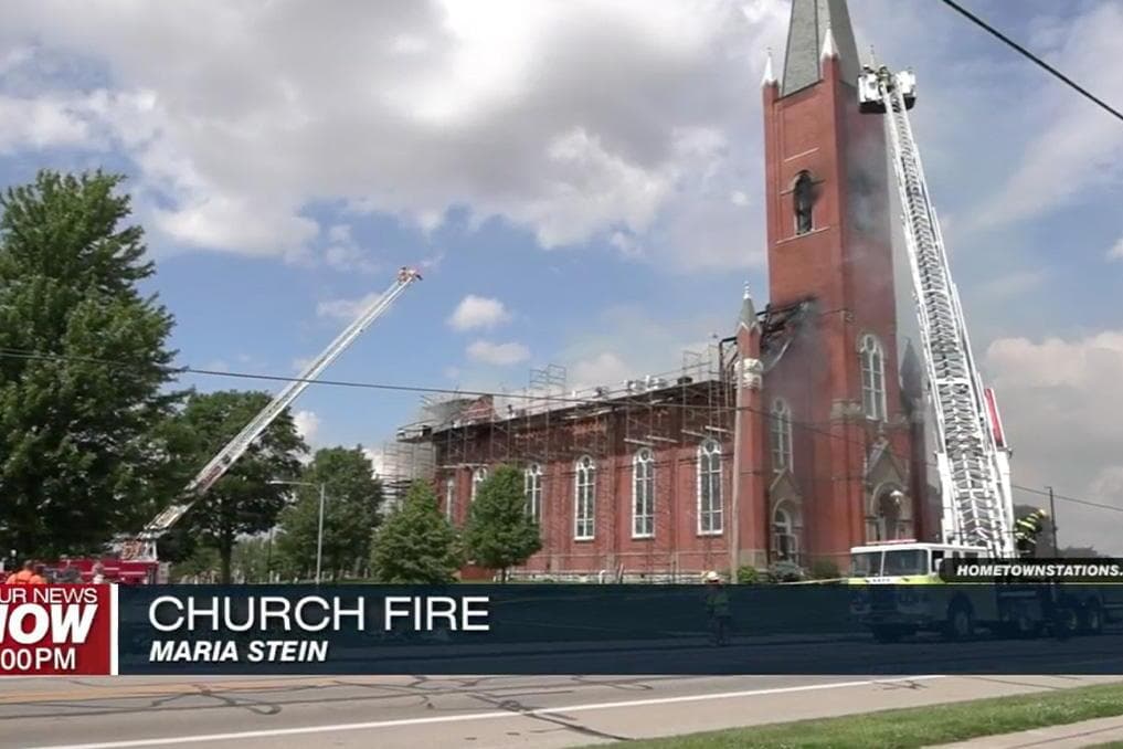 Fire department declares blaze destroyed Ohio Catholic church built in 1891