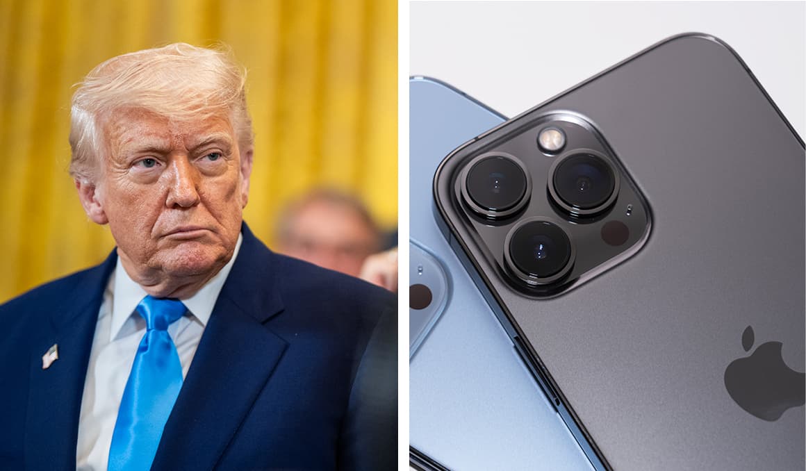 Trump threatens 25% tariff on foreign-made iPhones, 50% tariff on EU imports