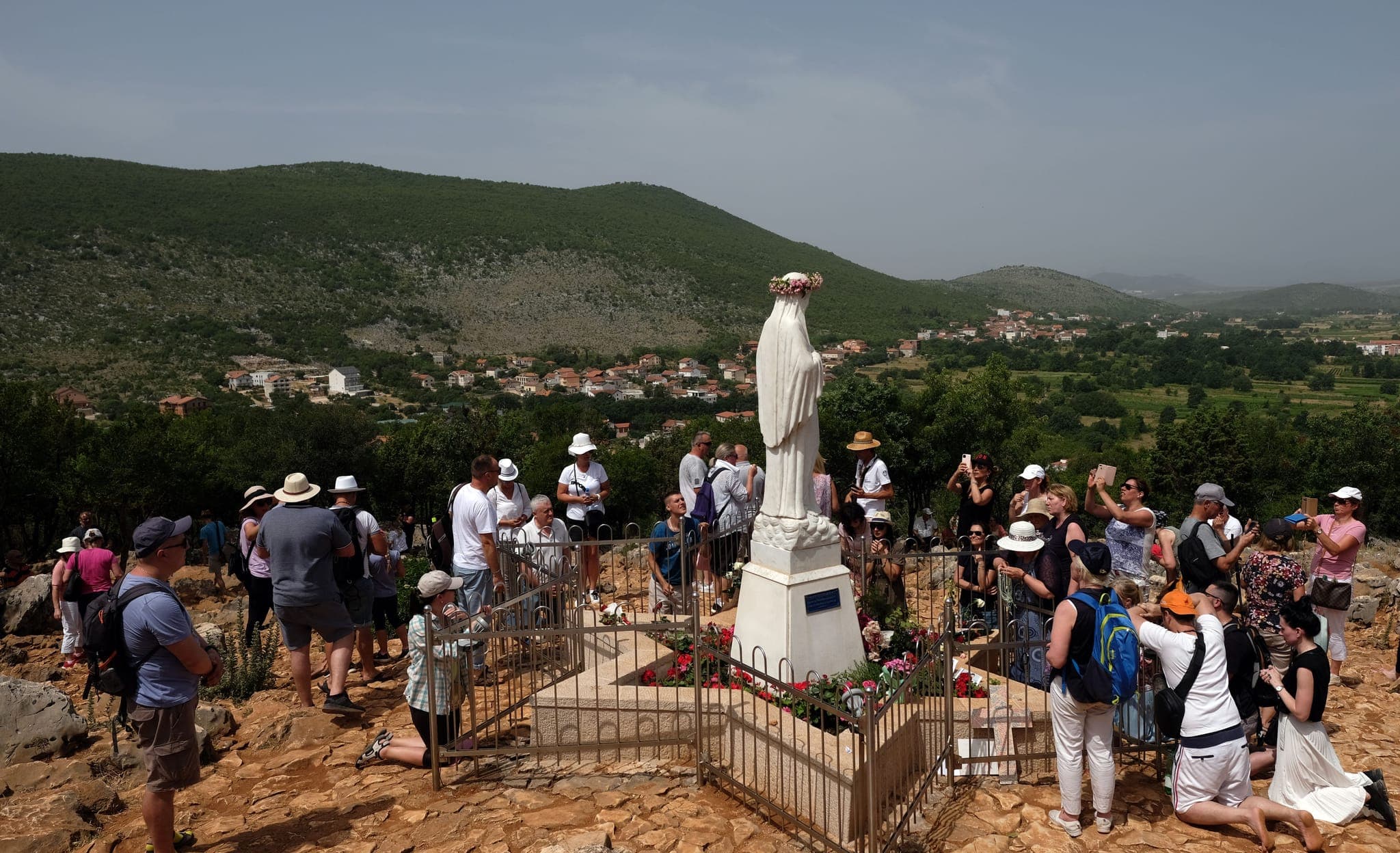 Medjugorje shrine restores vandalized statue of Our Lady, damaged outdoor altar 
