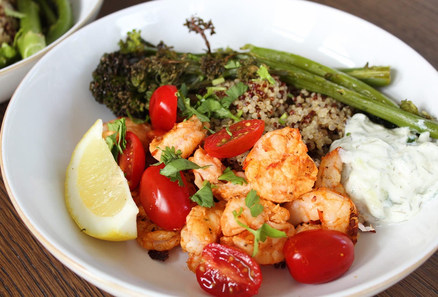 Grilled Harissa Shrimp Bowls