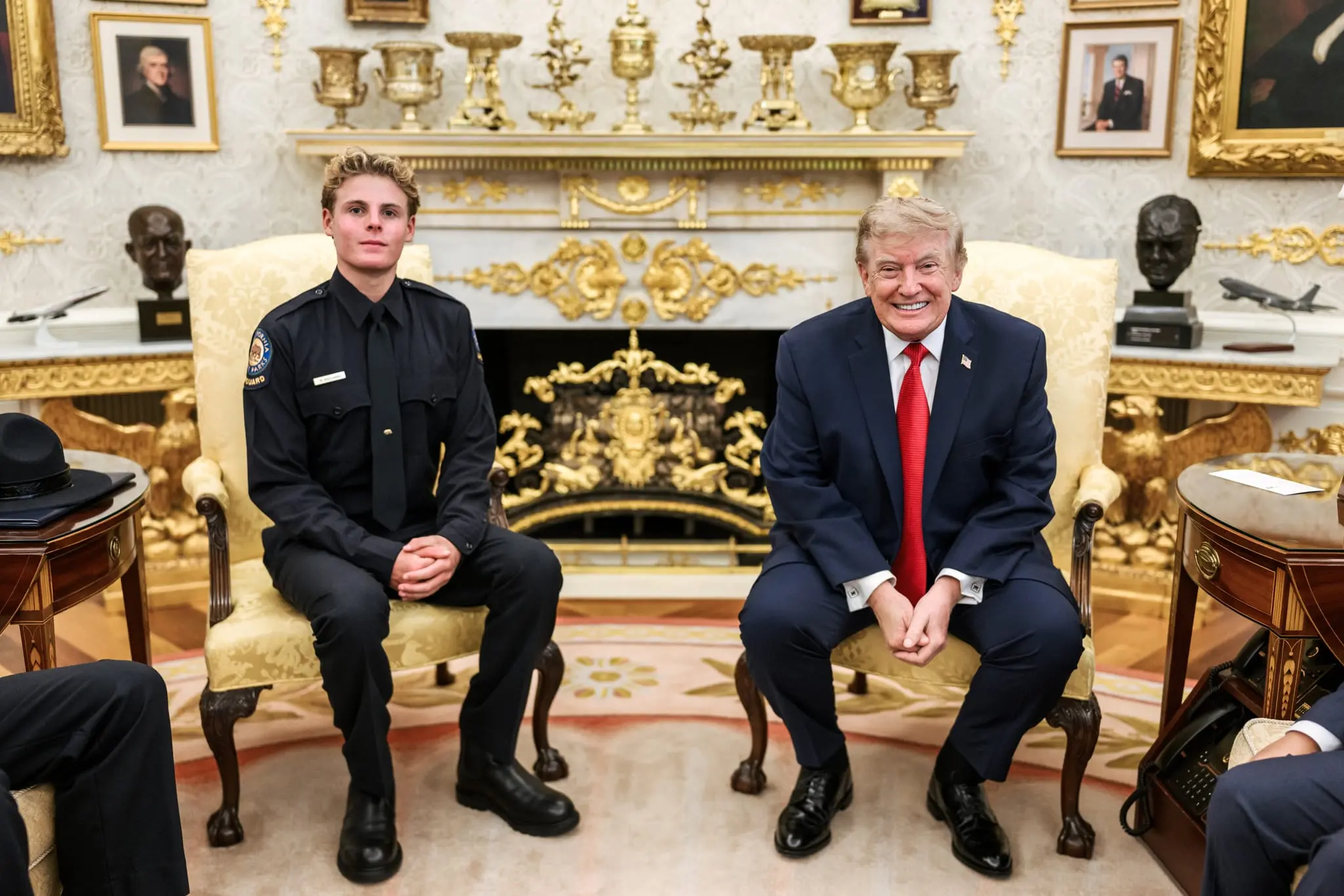 Trump honors 16-year-old lifeguard who rescued boy from dangerous surf