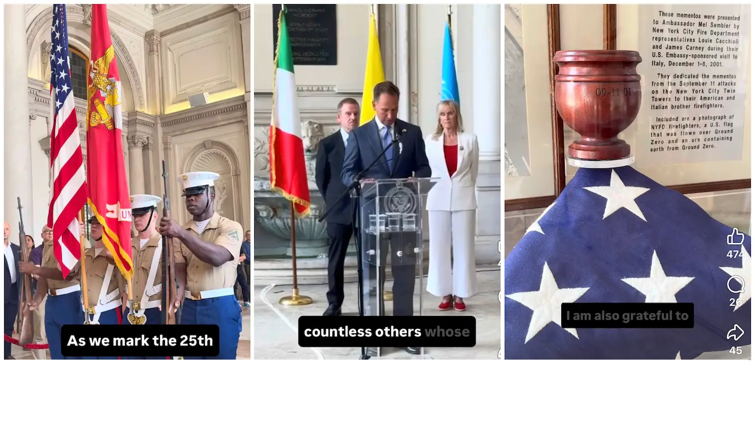 U.S. Embassy to Holy See commemorates 25th anniversary of 9/11